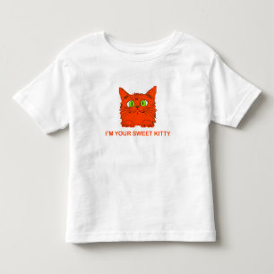 I’m Your Sweet Kitty - Red Cat by artist Lukian Toddler T-Shirt