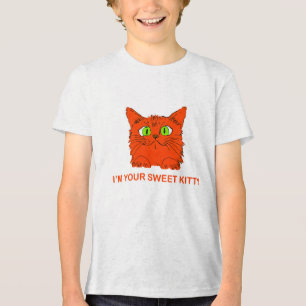 I’m Your Sweet Kitty - Red Cat by artist Lukian Tri-Blend Shirt