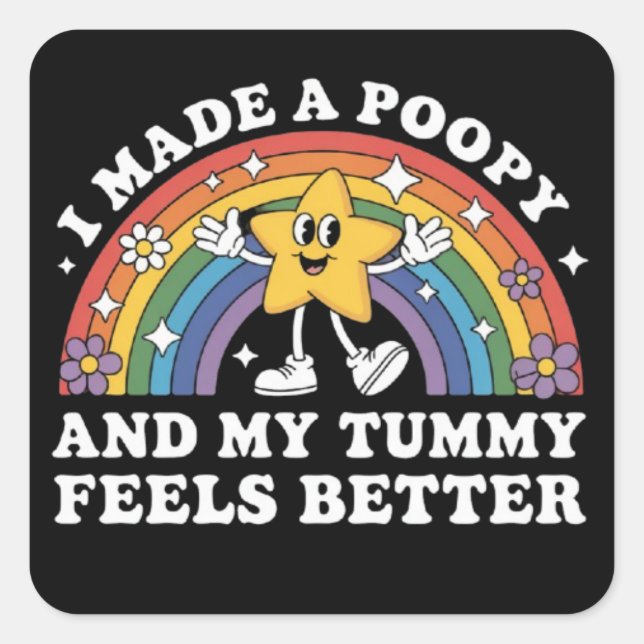 I Made A Poopy Funny Inappropriate Vacation Swap  Square Sticker (Front)
