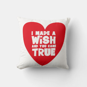 I MADE A WISH Love Heart Cushion