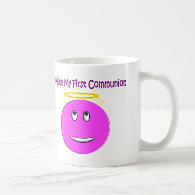 I Made My First Communion Big Pink Coffee Mug (Right)