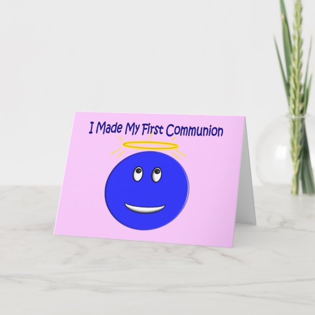 I Made My First Communion Blue Card (Front)