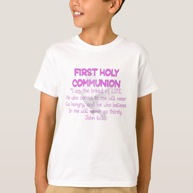 I Made My First Communion Kids T-Shirt (Front)
