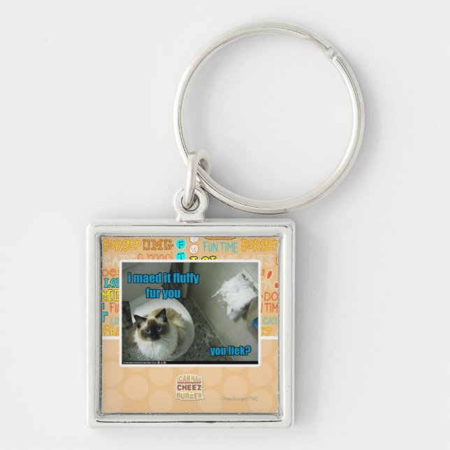 I maed it fluffy fur you key ring (Front)