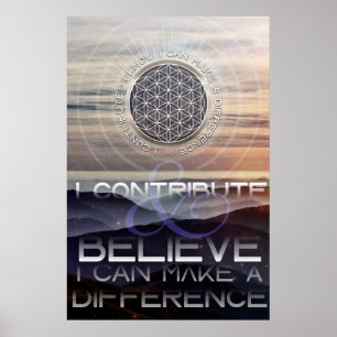 I make a difference - Affirmation Wordings Poster