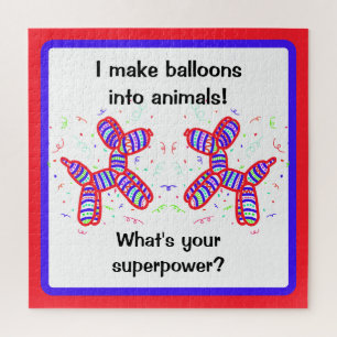 I Make Balloons into Animals Twister Jigsaw Puzzle