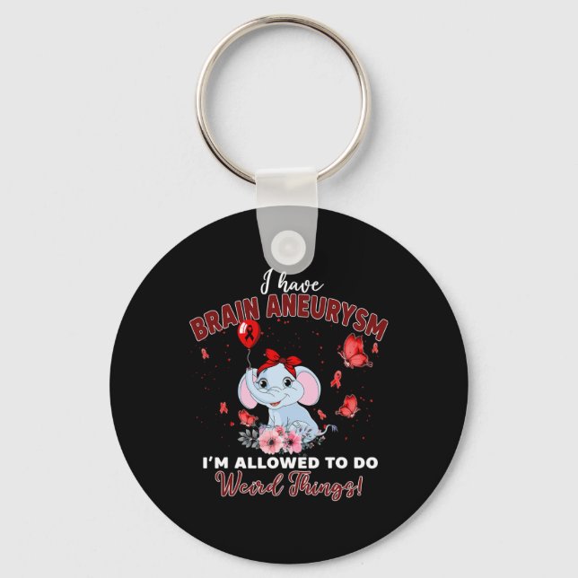 I Make Brain Aneurysm Look Good Awareness Support  Key Ring (Front)