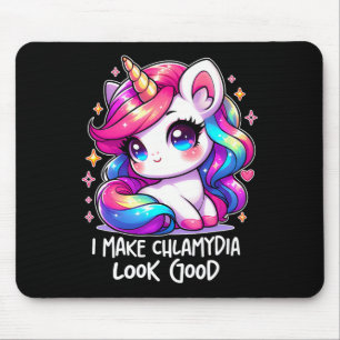 I Make Chlamydia Look Good Funny Inappropriate Wei Mouse Mat