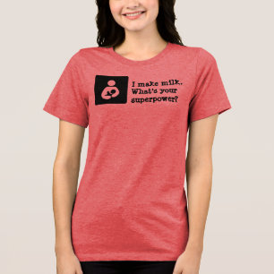 I make milk. What's your superpower? Tri-Blend Shirt
