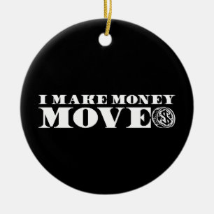 I Make Money Moves Song Lyrics Hip Hop Music Quote Ceramic Tree Decoration