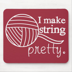 I Make String Pretty • Knit Crochet {Dark} Mouse Mat