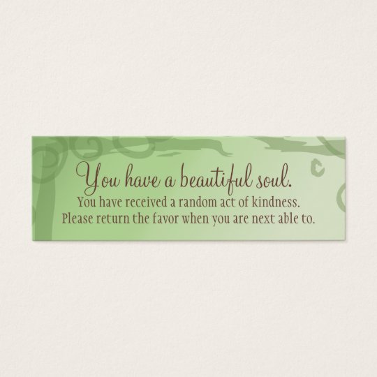 I Manifest Abundance By Being Grateful Affirmation Mini Business Card