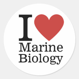 I ❤️ Marine Biology for Students/Faculty CUSTOM Classic Round Sticker