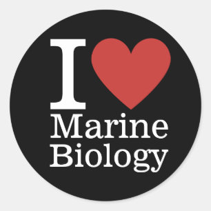 I ❤️ Marine Biology for Students/Faculty CUSTOM Classic Round Sticker