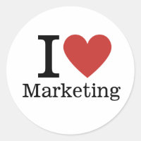 I ❤️ Marketing for Employees CUSTOM Stickers