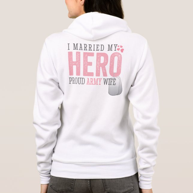 I married my Hero Hoodie (Back)