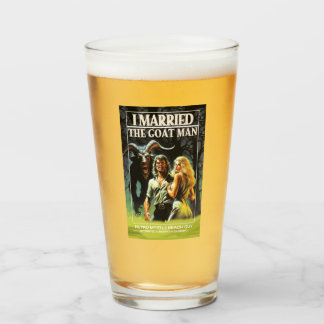 I Married The Goat Man Retro Myrtle Beach Guy Glass