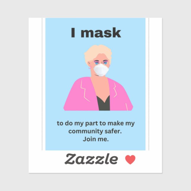 I mask to do my part.. vinyl sticker (Sheet)