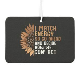 I Match Energy Empowerment African American Afro W Car Air Freshener