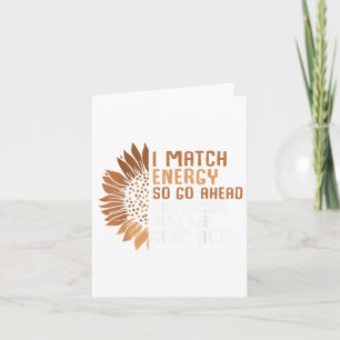 I Match Energy Empowerment African American Afro W Card