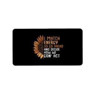 I Match Energy Empowerment African American Afro W Label