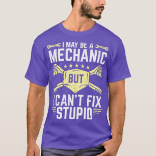 I May Be A Mechanic But I Cant Fix Stupid  T-Shirt