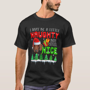 I May Be Little Naughty But Still Nice Xmas Dachsh T-Shirt