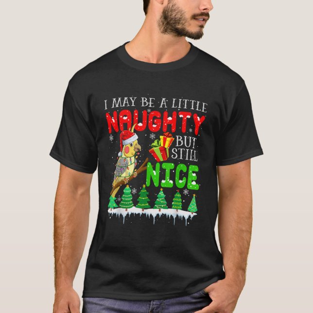 I May Be Little Naughty But Still Nice Xmas Santa  T-Shirt (Front)