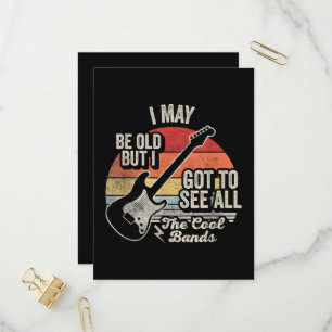 I May Be Old But I Got to See All the Cool Bands Invitation Postcard