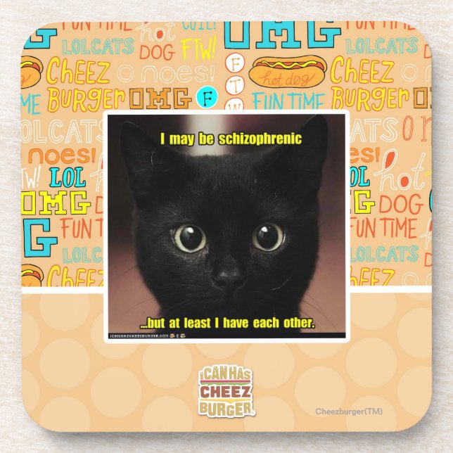 I may be schizophrenic coaster (Front)