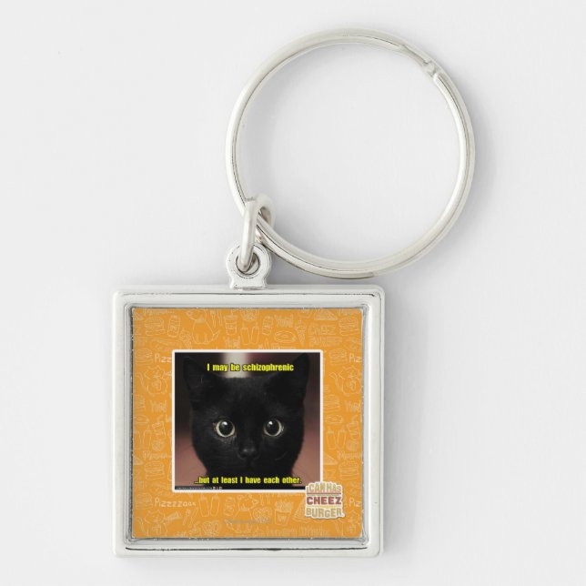 I may be schizophrenic key ring (Front)