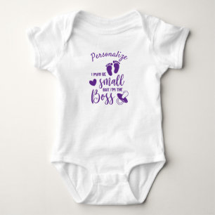 I May Be Small Boss Quote Baby Shower Gift Name Bodysuit