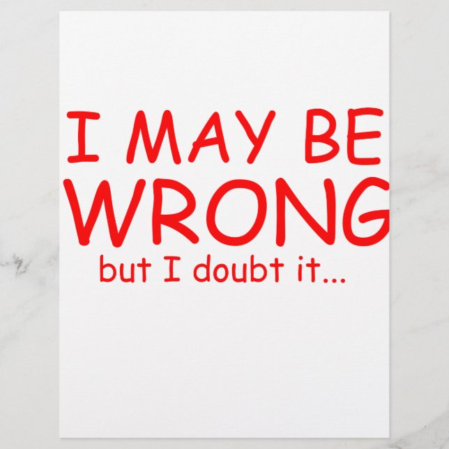 I may be wrong (Front)