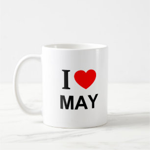 I ❤️ MAY I LOVE MAY I HEART MAY COFFEE MUG