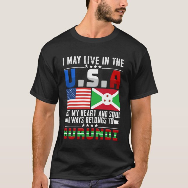 I May Live In The USA But My Heart Belongs To Buru T-Shirt (Front)