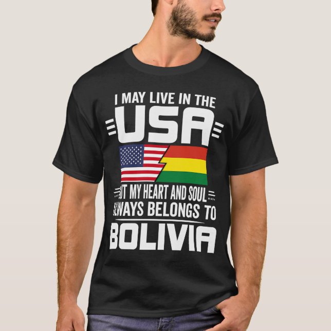 I May Live In USA But My Heart Always Belongs To B T-Shirt (Front)