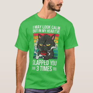 I May Look Calm But In My Head I've Slapped You Th T-Shirt