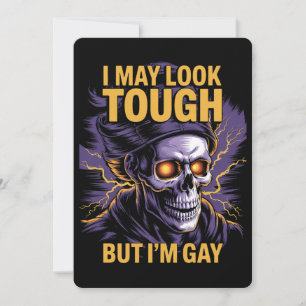 I May Look Tough But I'm Gay LGBTQ Pride Ally Invitation
