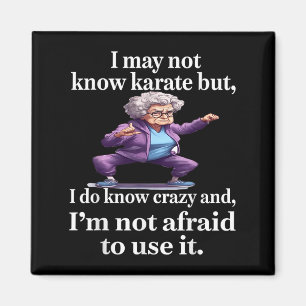 I May Not Know Karate But I Do Know Crazy And I'm Magnet