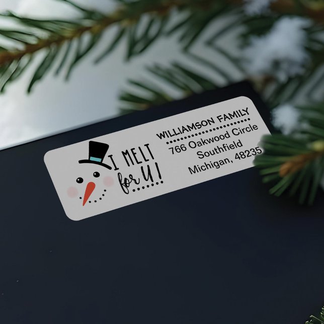 I melt for You | Frosty Jolly Snowman Christmas (I melt for You | Frosty Jolly Snowman Christmas Label)