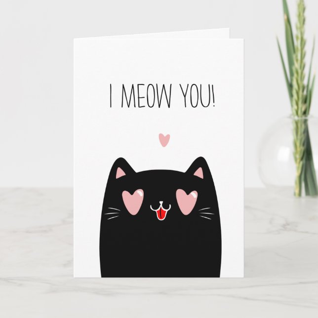 I Meow You | Funny Valentine's Day Card (Front)