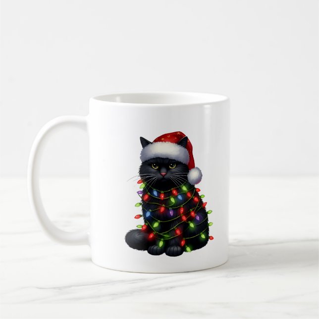 "I Meowed What I Meowed" Sassy Black Cat Mug (Left)