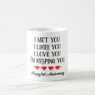 I Met You I Like You I'Keeping You Happy 1st  Coffee Mug
