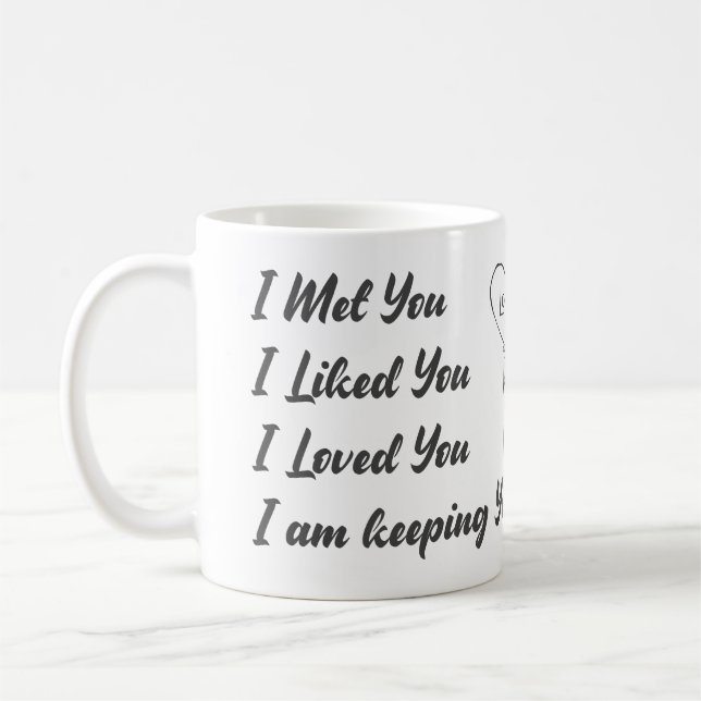  I Met You You I Liked You... Love Quote Coffee Mug (Left)