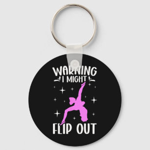 I Might Flip Out Cheerleader Cheerleading Cheer _1 Key Ring
