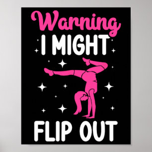 I Might Flip Out Cheerleader Cheerleading Cheer  Poster