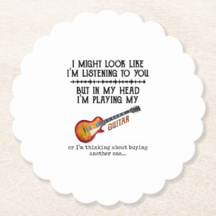 I Might Look Like Im Listening to You But in My He Paper Coaster