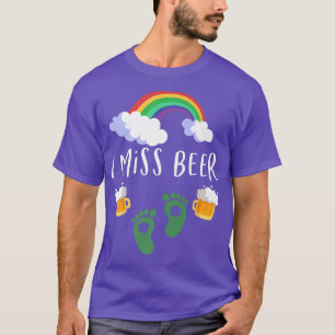 I Miss Beer St Patrick's Day Pregnancy Announcemen T-Shirt