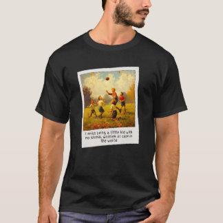 I Miss Being A Kid Boys Football Vintage For Dad N T-Shirt