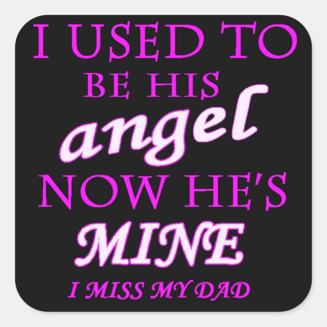 I Miss My Dad Window Sticker (Front)